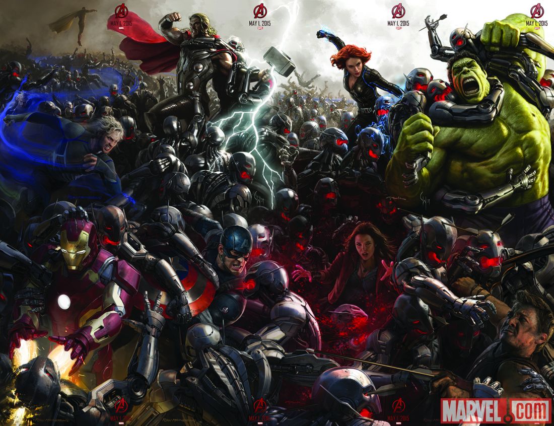 Avengers Age of Ultron Combined Poster Complete