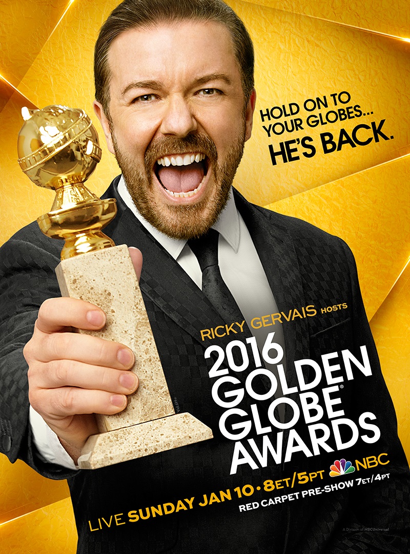 Ricky Gervais Golden Globes Poster
